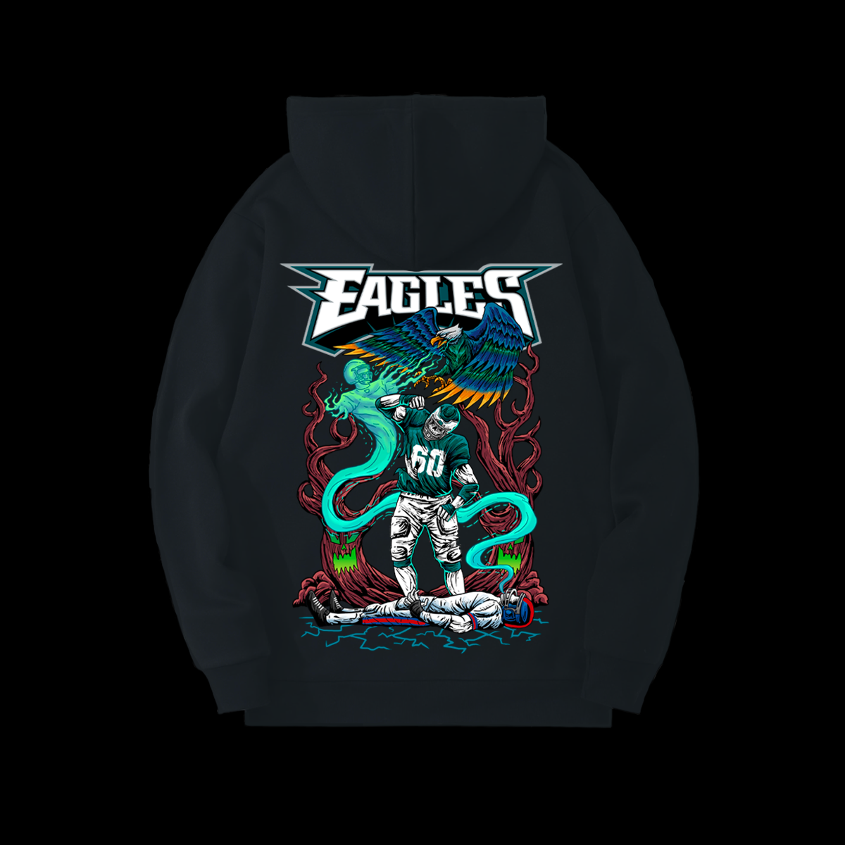 Black best sale eagles hoodie