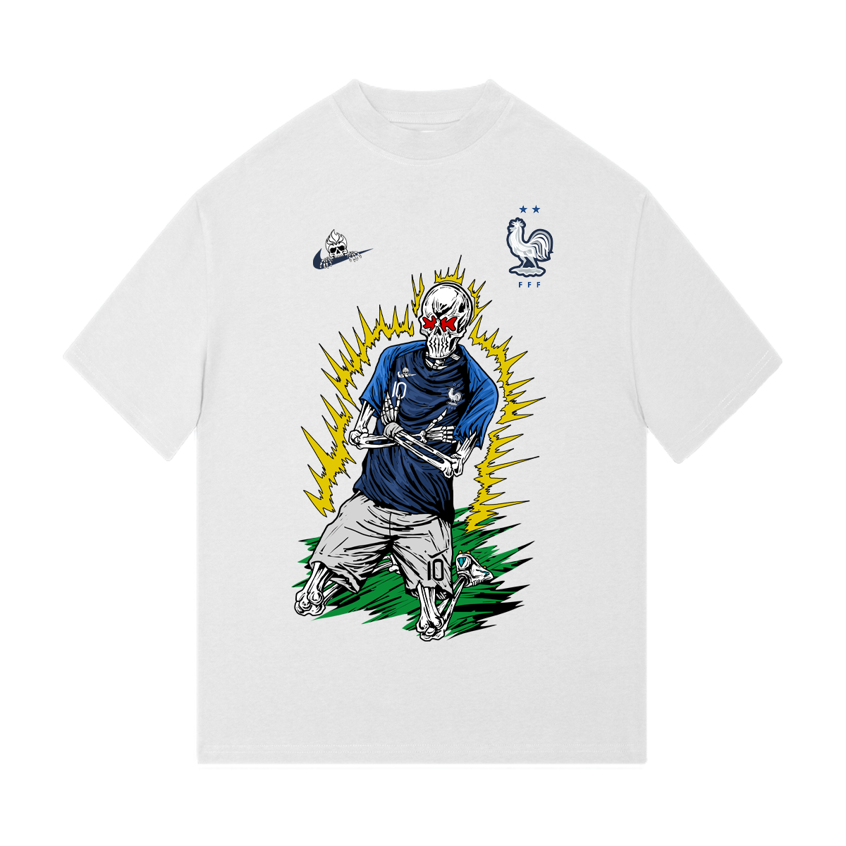 FRANCE MBAPPE "THE DEFENDING CHAMPS" PREMIUM TEE - Off-white