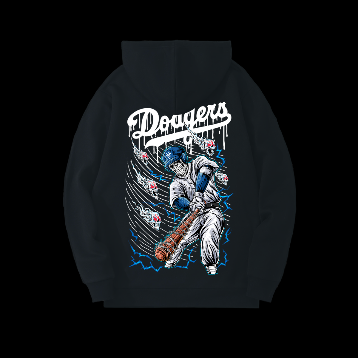 LA DODGER "BLEEDING BLUE" PULL-OVER HOODIE