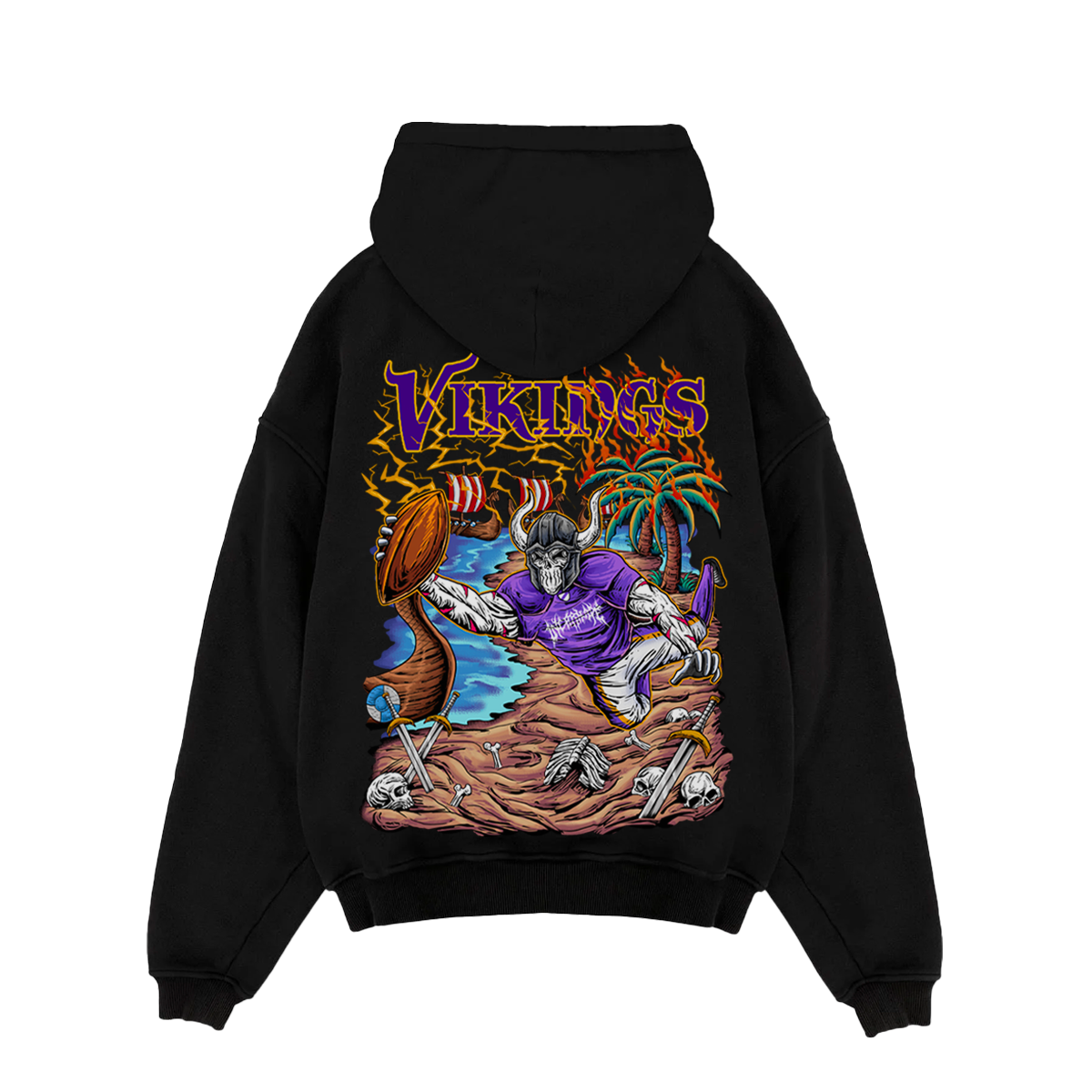 JUSTIN JEFFERSON "CONQUER ANYTIME ANYWHERE" PULL-OVER HOODIE