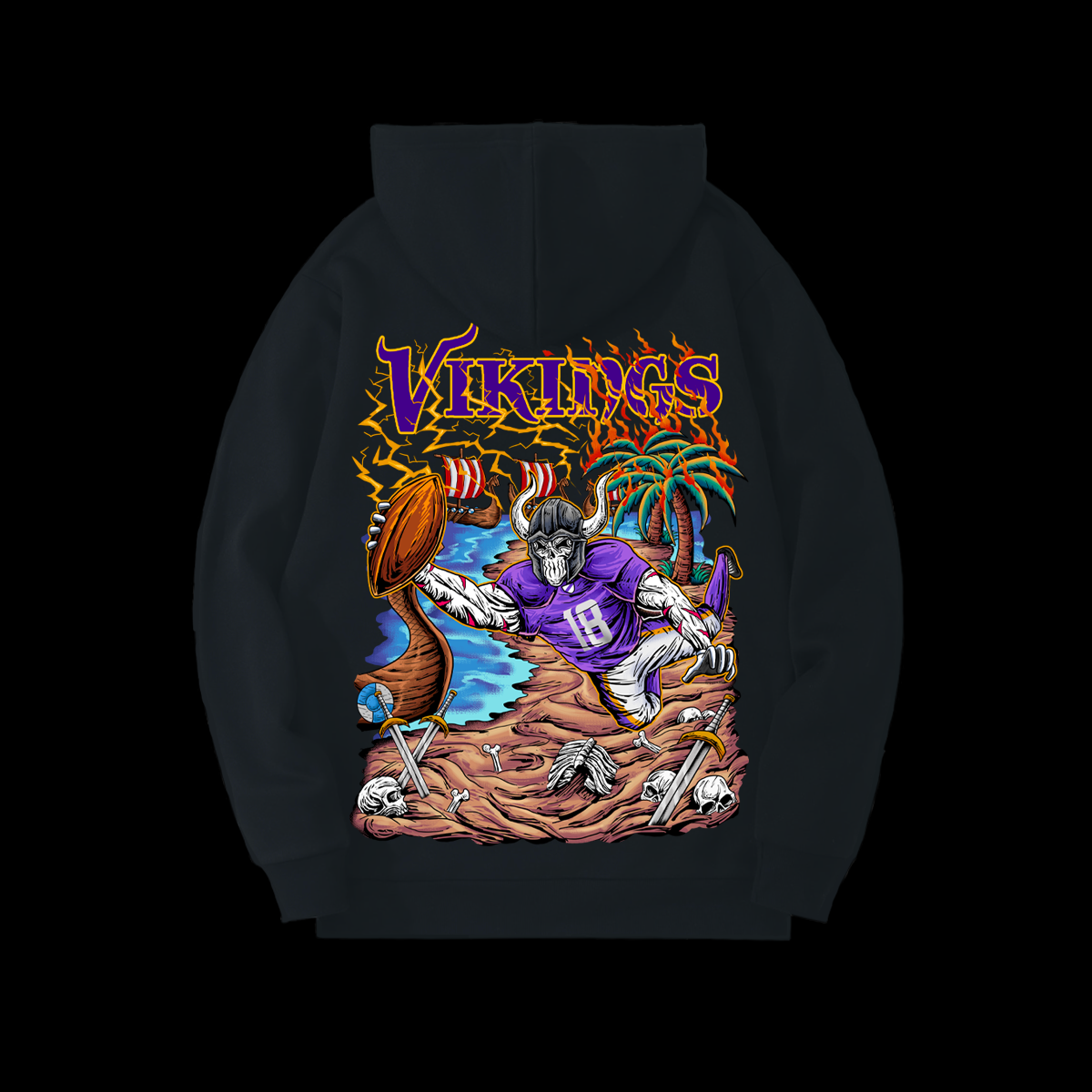 INCARNAPE JUSTIN JEFFERSON "CONQUER ANYTIME ANYWHERE" PULL-OVER HOODIE