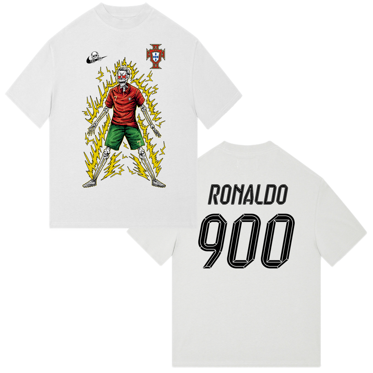 PORTUGAL RONALDO "900TH GOAL" TEE - Off-white