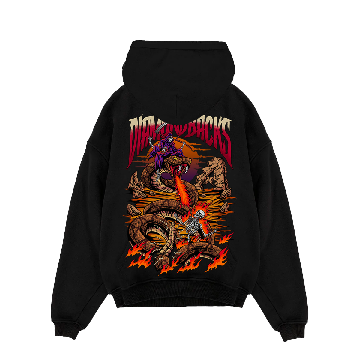 DIAMONDBACKS "SERPIENTES"  PULL-OVER HOODIE